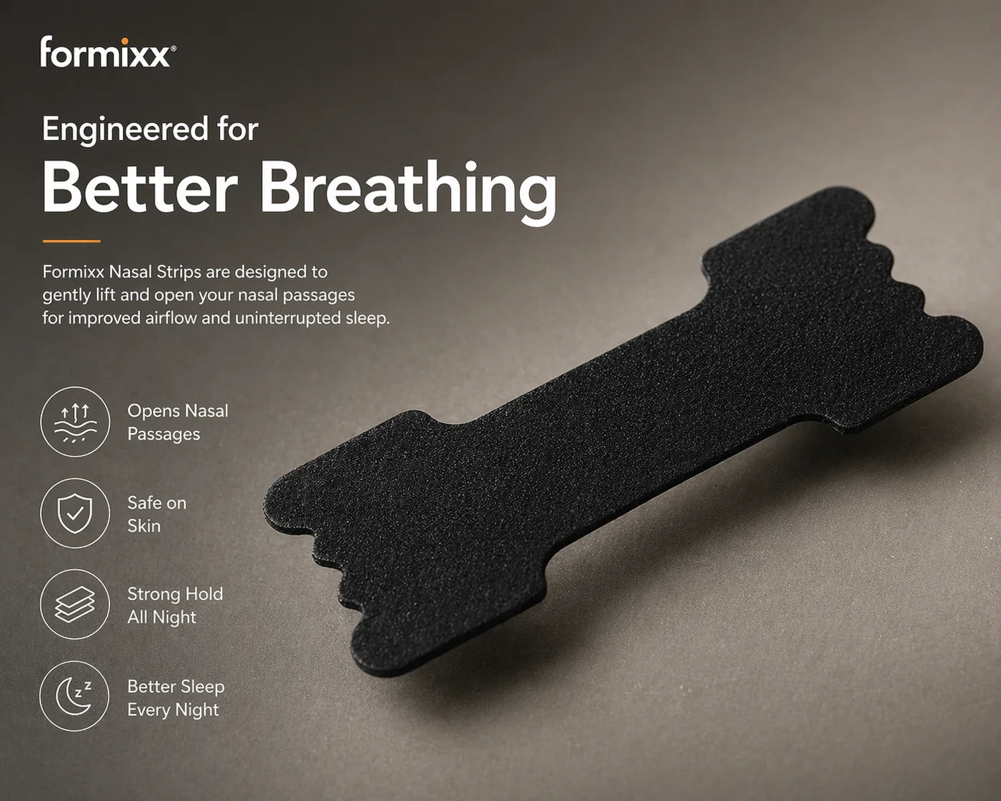 Formixx Nasal Strips – Breathe Better, Sleep Deeper (15 Strips)